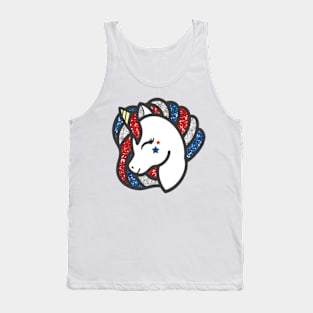 AmeriCorn Cute Unicorn With Glitter Tank Top